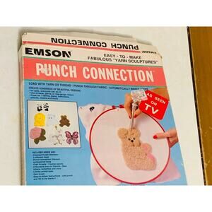Emson Punch Needle Connection Kit Easy to Make Yarn Sculptures As Pictured